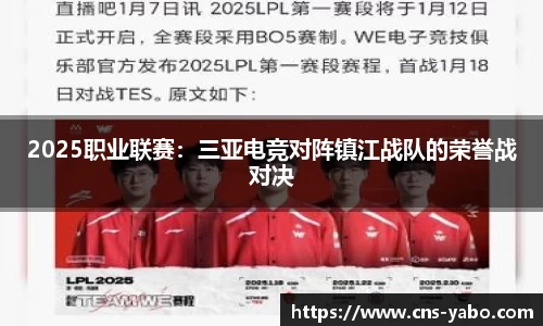 2025职业联赛：三亚电竞对阵镇江战队的荣誉战对决
